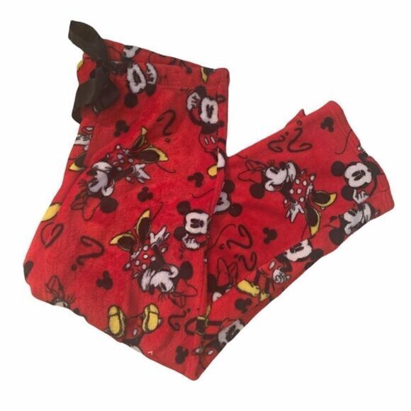 Disney‎ Fleece Mickey & Minnie PJ Pants Sz S - Picture 2 of 14